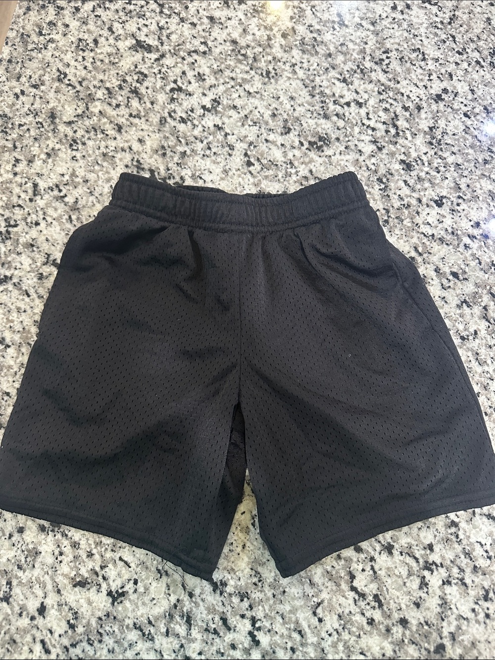 Black Mesh kids Athletic Shorts